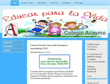 Tablet Screenshot of colegioacaymo.com